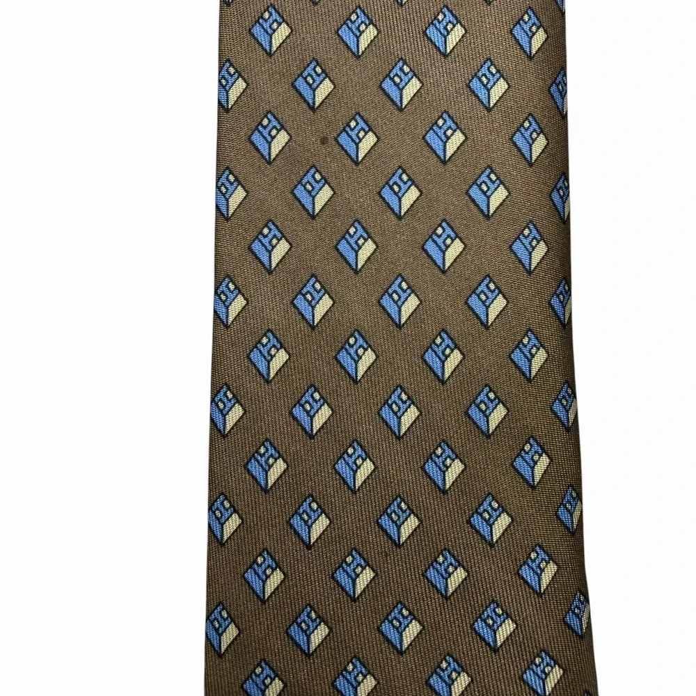 Hermes Men's Vtg Tie Geometric 